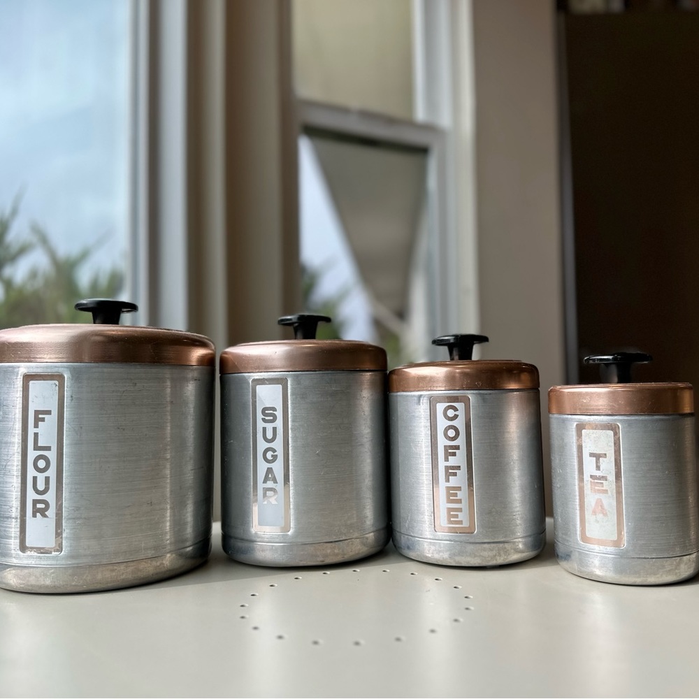 Vintage canisters for kitchen